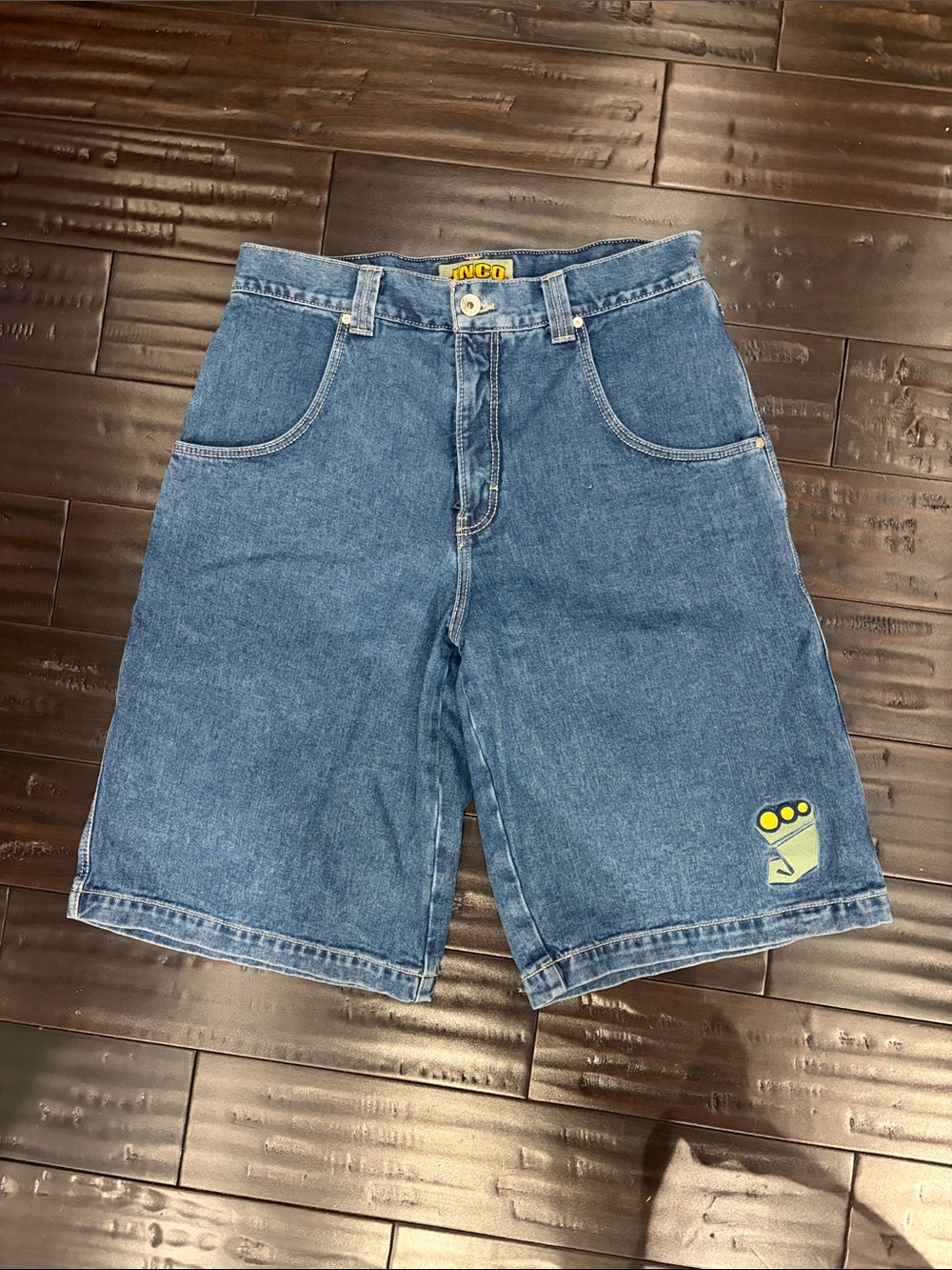 JNCO Blue Denim Shorts with Pipes